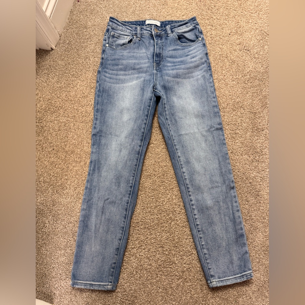Blue Skinny Jeans with Classic Fading